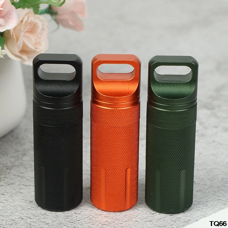 

Aluminium Alloy Survival Waterproof Capsule Seal Bottle Case Container Holder Outdoor survival tools
