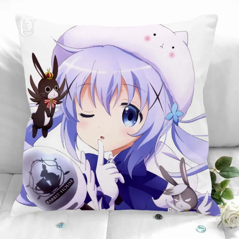 

Gochuumon Wa Usagi Desu Ka Pillowcase Wedding Decorative Pillow Case Customize Gift For Pillow Cover 35X35cm,40X40cm(One Sides)