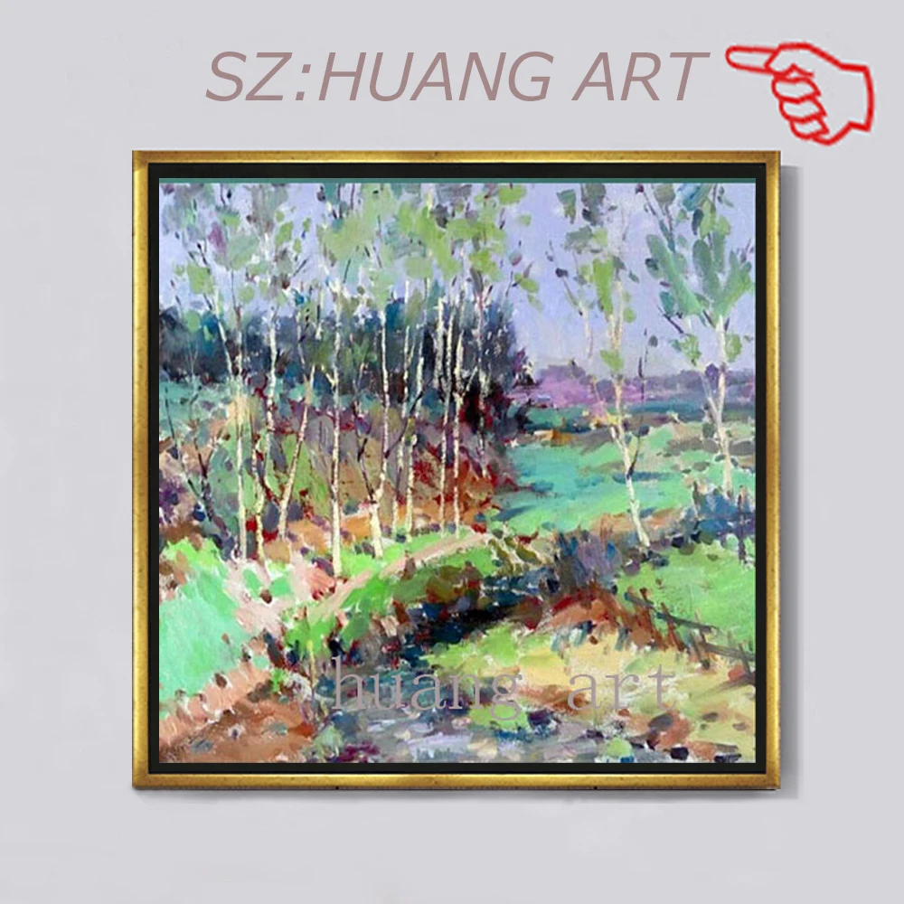 

Пейзаж украшает домашнюю стену ручная роспись масляная живопись украшение для дома живопись высокого качества Современная искусственная ...