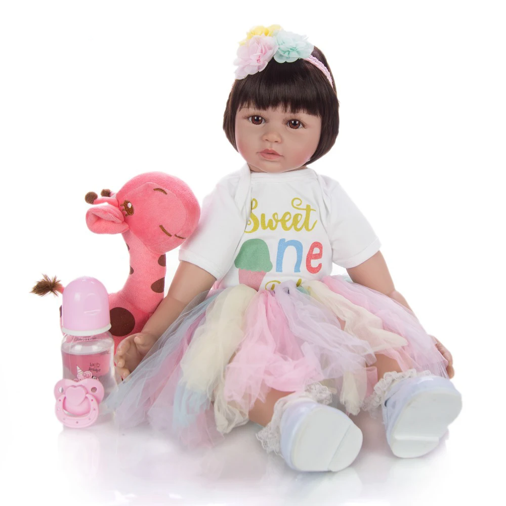 

60cm Silicone Reborn Baby Doll Toys Vinyl Princess Toddler Babies Like Alive Bebe reborn Girls Bonecas Child Birthday Xmas Gift