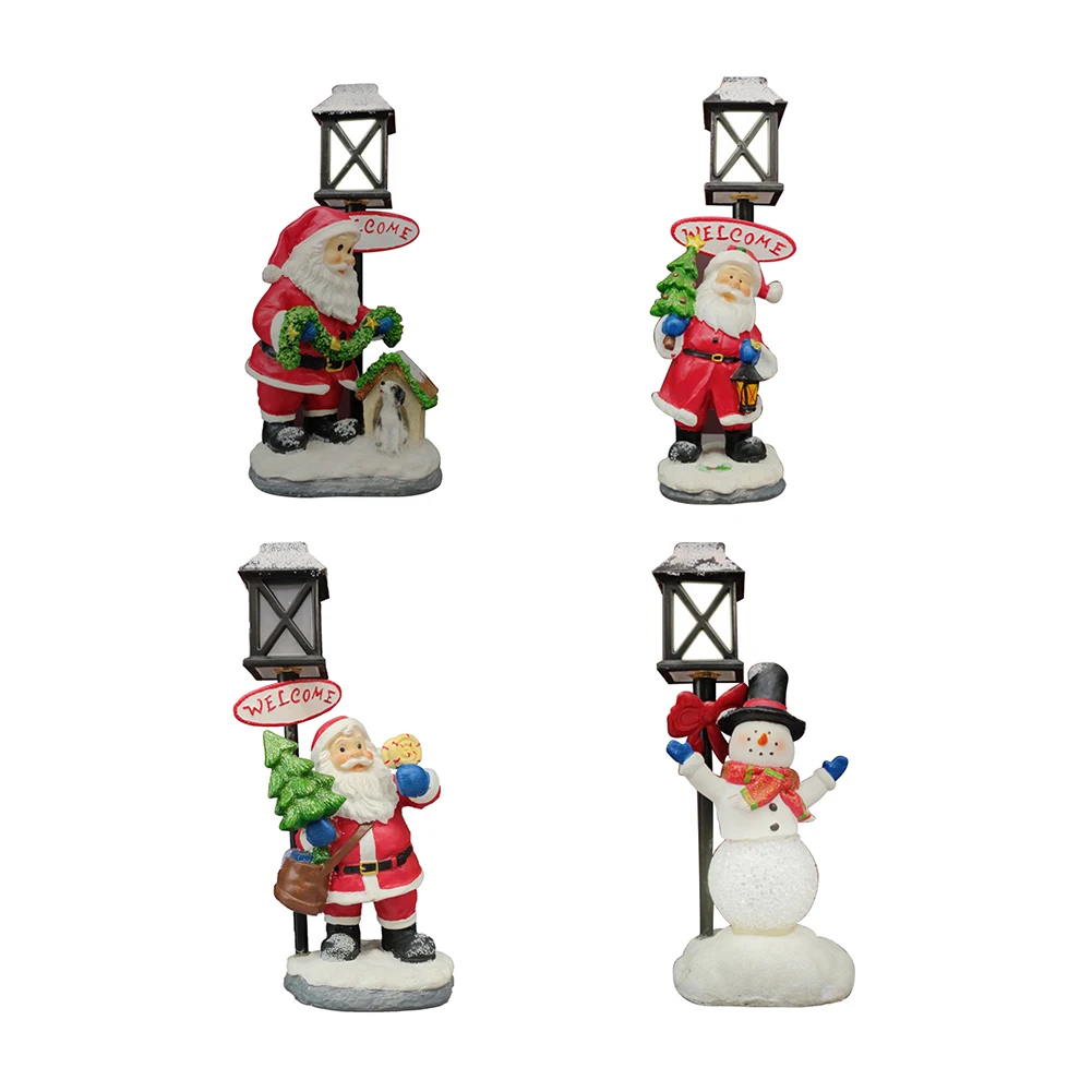 

Christmas LED Night Light Santa Claus Snowman Table Decoration Light Resin Art Craft Children Gift New Year Holiday Party Supply