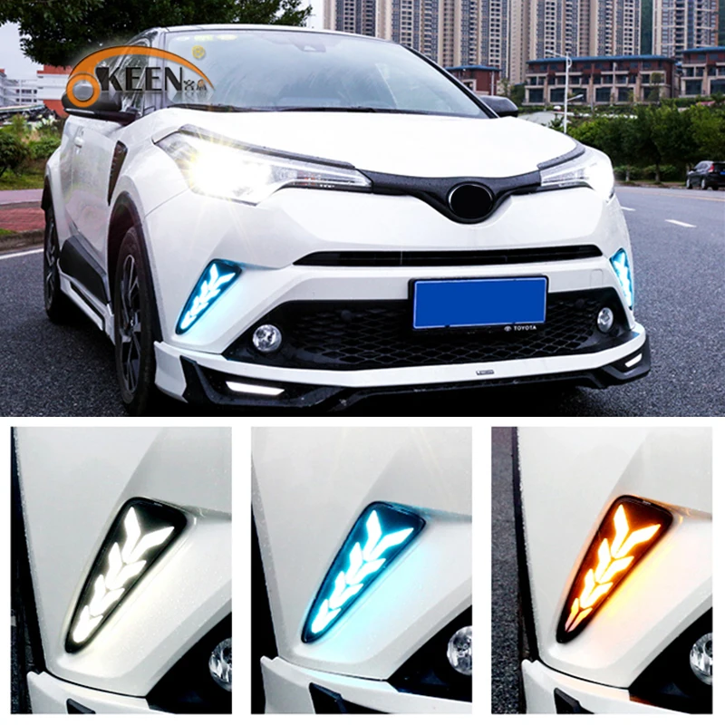 OKEEN Автомобильный светодиодный дневный ходовой светильник для Toyota C HR CHR 2016 2017 2018