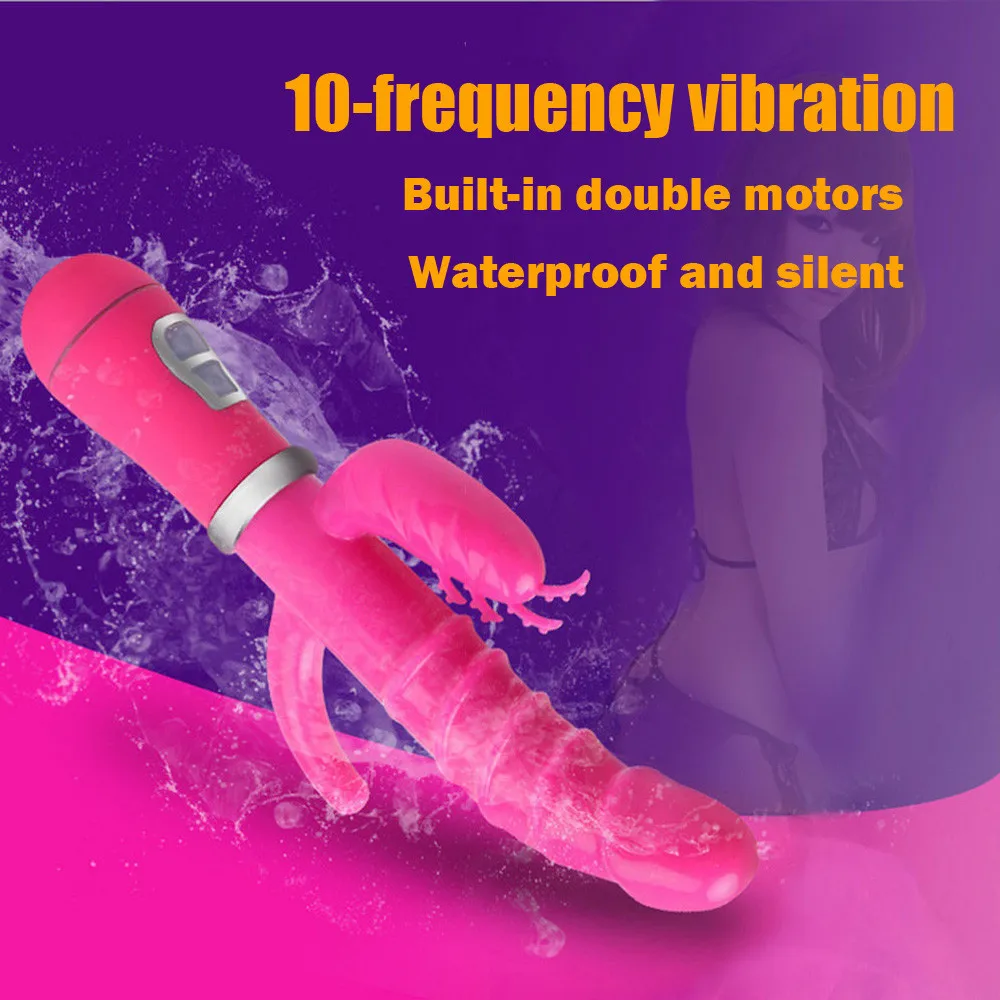 Многоскоростной вибратор фаллоимитатор точки G Кролик Женская игрушка для
