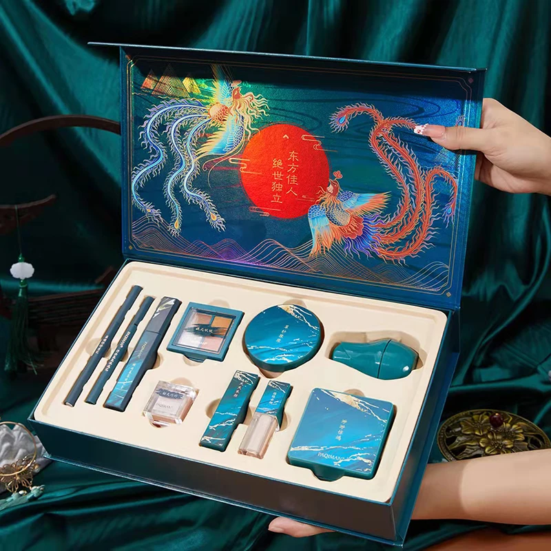 

Набор для макияжа в классическом китайском стиле, женская косметика, бархатная помада, воздушная подушка в виде грибов, жидкие блестящие те...