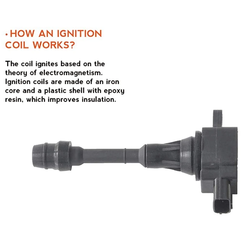 

AU05 -4Pcs Ignition Coils Replacement Car Accessor for 02-08 Nissan Teana X-Jun 2.5L L4 UF350 22448-8H315