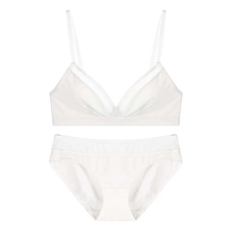 Простой французский бюстгальтер треугольный ультратонкий беспроводной из