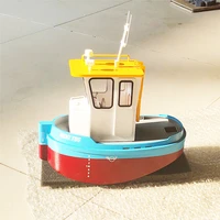 1 18q1 egg boat mini q boat xiaomeng tugboat rescue boat birthday gift simulation remote control tugboat model assembly kit