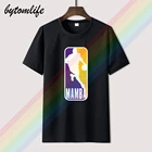 Фиолетовая Золотая Футболка с Коби Брайантом Мамба, мужские и женские топы из 100% хлопка с коротким рукавом, футболка с принтом и круглым вырезом, Повседневная футболка