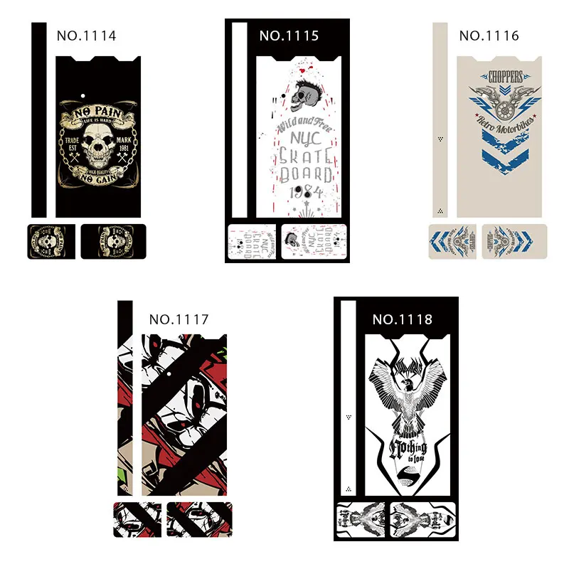 2019 Стильная черная кожаная наклейка в стиле панк с черепом для Juul чехол пленка