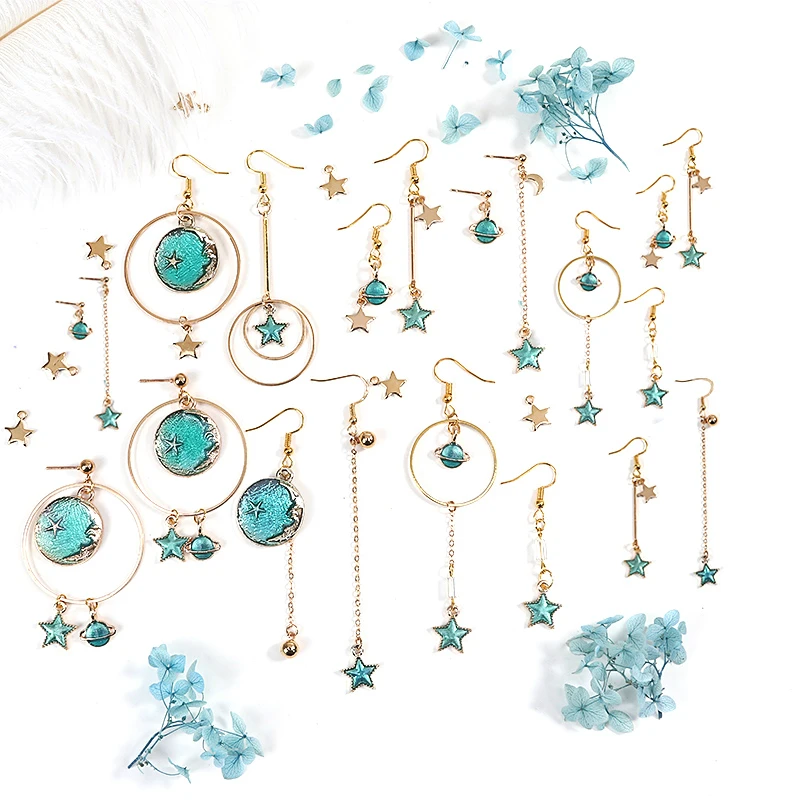 1 упаковка модные серьги в стиле звездного неба можно сделать 10 пар сережек