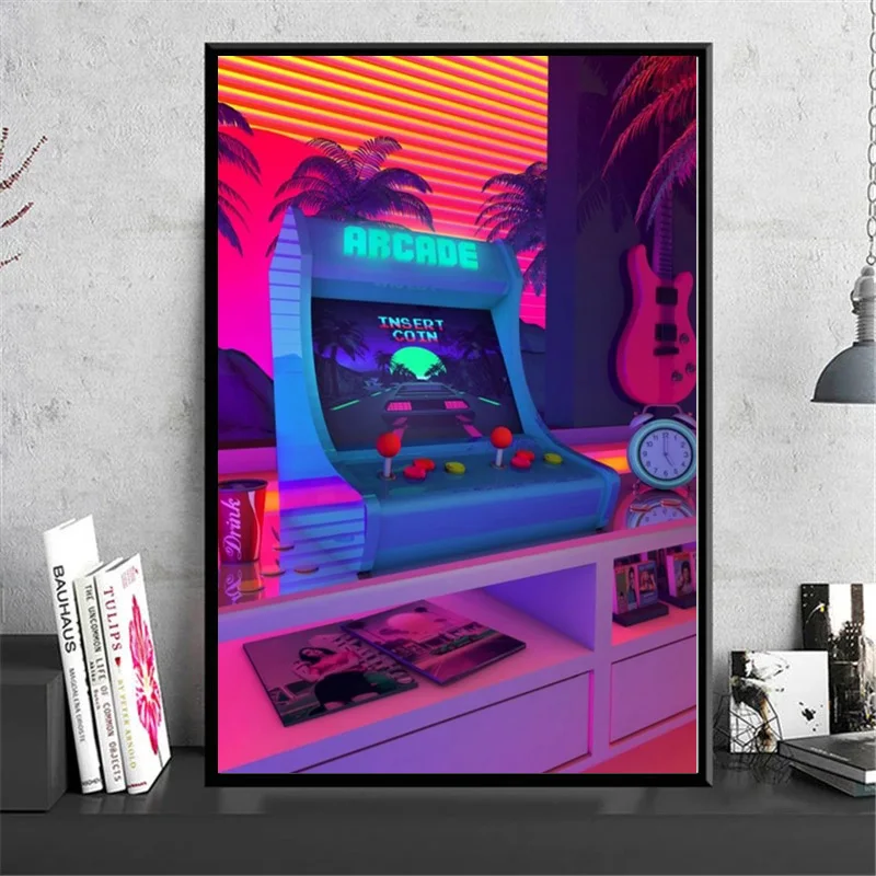 Киберпанк творческие личные цвета популярные художественные картины на холсте