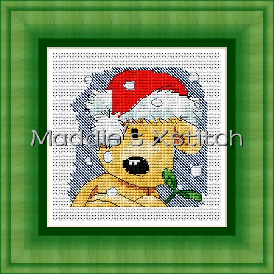 

KTX036 Cross Stitch Kit Embroidery Art Homfun Bear Cross Stich Painting Joy Sunday Christmas Decorations For Home Homefun