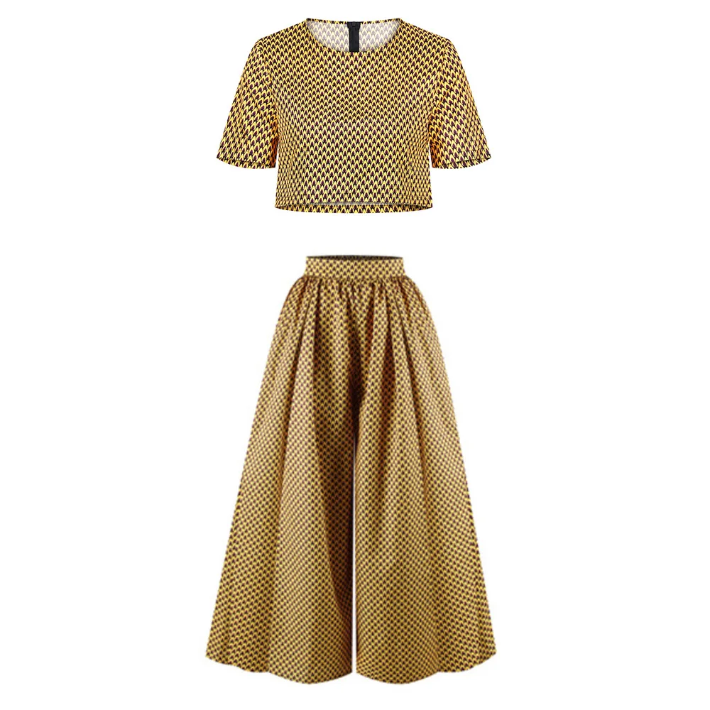 Модная африканская одежда новинка 2020 топ с принтом Дашики из Анкары и брюки