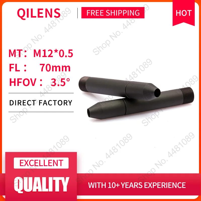 

QILENS 2.0 Megapixel HD M12 Mount FL 70mm Board Lens for CCTV Long Viewing Security Camera Manual Focus