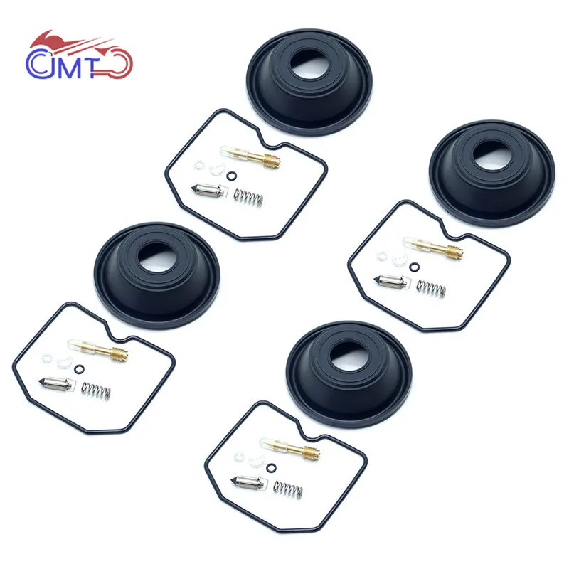 For Kawasaki ZRX1100 ZRX1200 ZRX 1100 1200 Carburetor Carb Repair Kit Diaphragm Membranes Float Valve Pilot Screws 4 Sets | Автомобили и