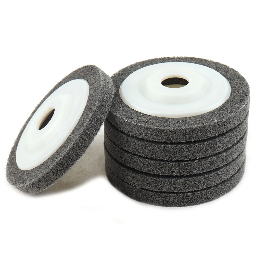 

4" 4.5" 5" 100/115/125mm Nylon Fiber Polishing Wheel Non Woven Abrasive disc Grinding Polishing Wheel for Metal 2/5/10Pcs