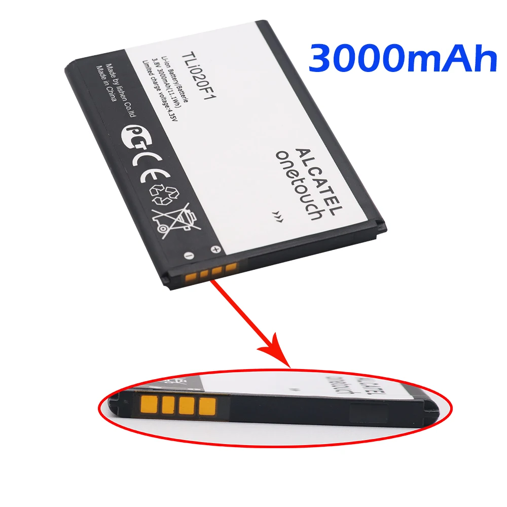 Новый 3000 мА/ч TLI020F1 TLI020F2 Батарея для Alcatel One Touch Pop 2 5042d C7 7040 OT 7040D 5010 5010D OT5010 OT5010D чехол