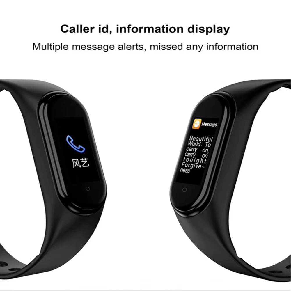 M4 смарт-Браслет фитнес-трекер Браслет Водонепроницаемый bluetooth smartwatch СВЕТОДИОДНЫЙ монитор сердечного ритма