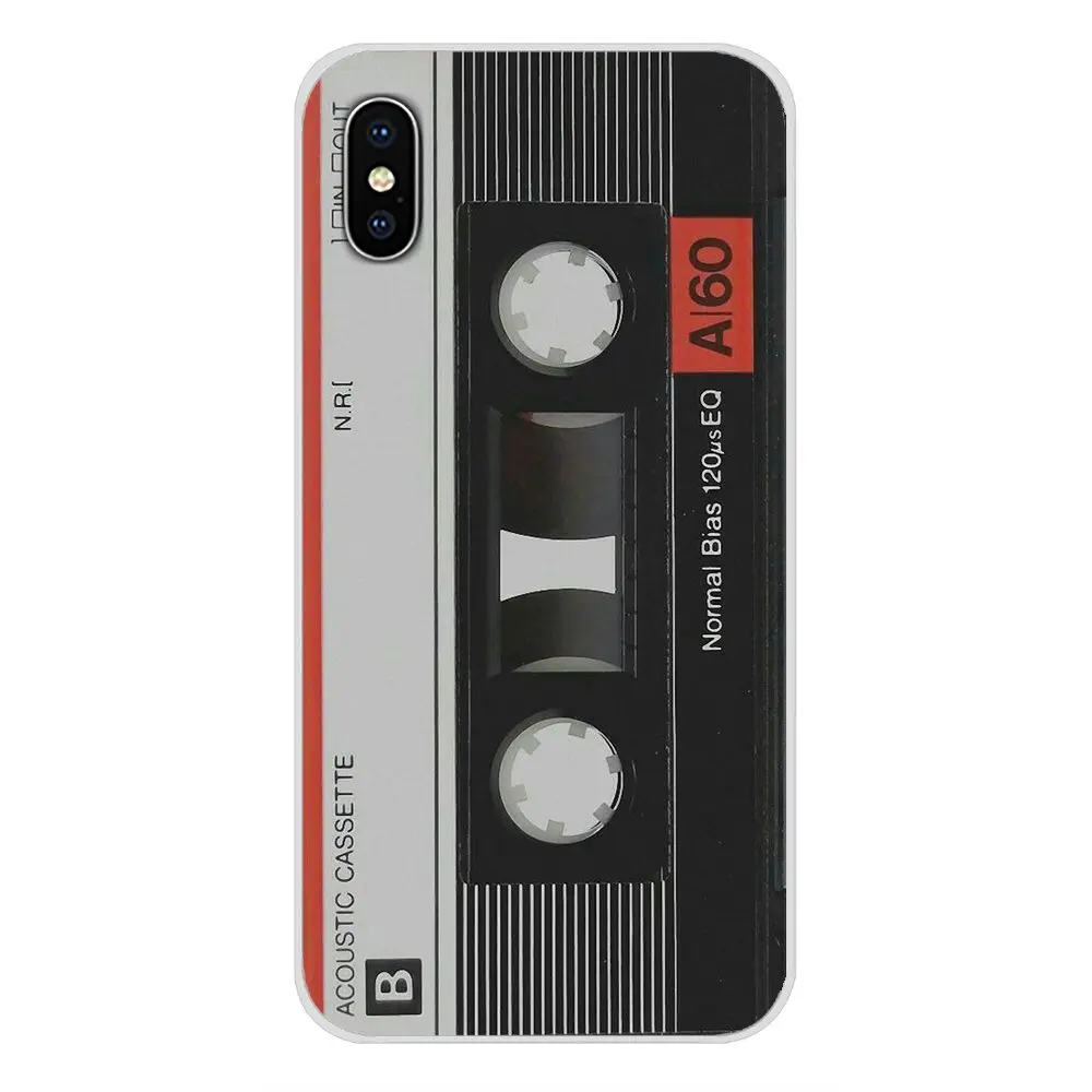 Popular vintage Magnetic tape Cassett For Samsung A10 A30 A40 A50 A60 A70 Galaxy S2 Note 2 3 Grand Core Prime Silicone Cover Bag | Мобильные