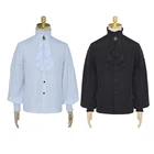 Мужской костюм с оборками, белая рубашка с длинным рукавом, в стиле стимпанк, в готическом стиле