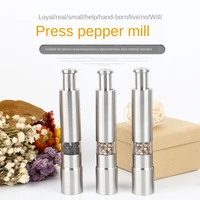 3 pcs manual pepper mill salt shakers thumb one handed pepper grinder stainless steel spice sauce grinders stick kitchen tools