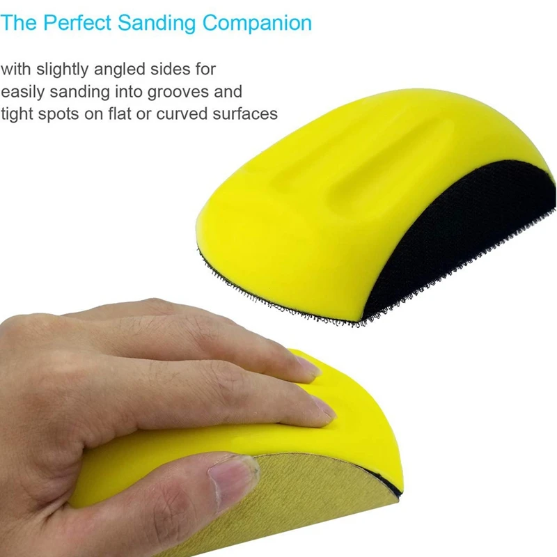 2 упаковки 5 дюймовых ручных шлифовальных блоков круглые и в форме мыши для