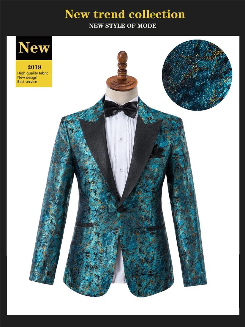 same as picture Thorndike costum сделано Золотой классический узор стиль мужской свадебный костюм двубортное пальто высокого качества мужской Wondeful костюм - Цвет: same as picture