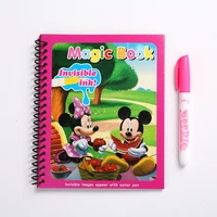 disney minnie mickey water painting drawing toys graffiti anime action figure watercolour magic book for girl birthday gift