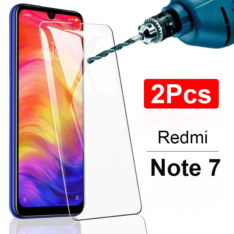 2 шт./партия для Xiaomi Redmi note 7 pro закаленное стекло на Защитное экрана xiomi redme note7