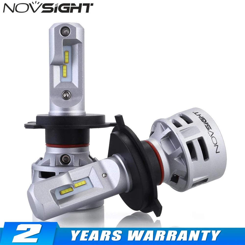 NOVSIGHT Led H4 HB2 9003 Автомобильные светодиодные лампы для фар с двумя пучками 6500K 60W 10000LM