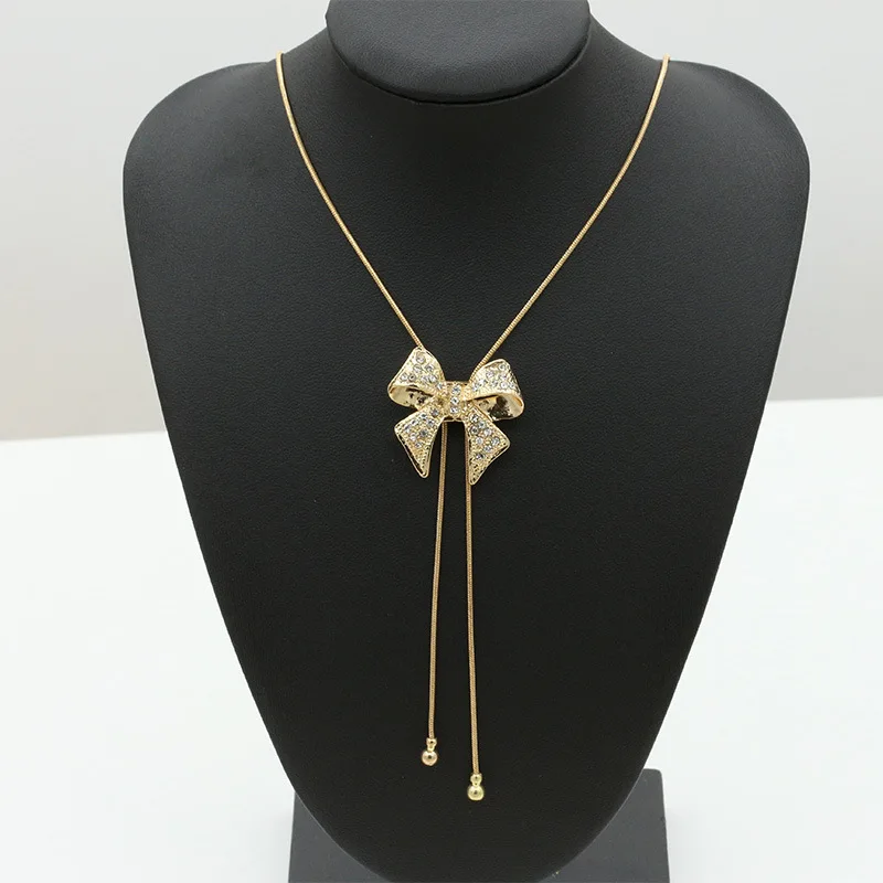 Корейский Новый стиль Лидер продаж ювелирные изделия лук кулон ожерелье Женская