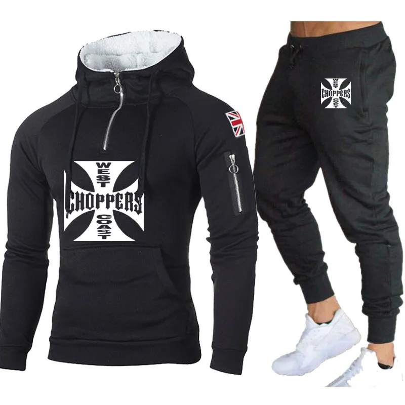 

Fashion Trend Men's hoodies West Coast choppers Spring Autumn Casual High Quality Cotton Men's sweatshirt+sweatpants 2-piece set