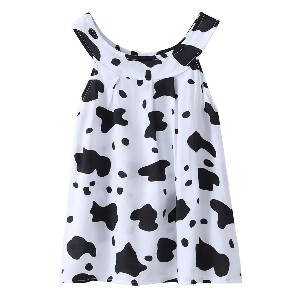 Одежда для маленьких девочек летнее Повседневное платье принцессы без рукавов в