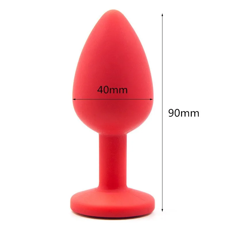 S/M/L 100%Silicone Butt Plug Anal Plugs Unisex Sex Stopper 3 Different Size Adult Toys for Men/Women Trainer For Couples SM |