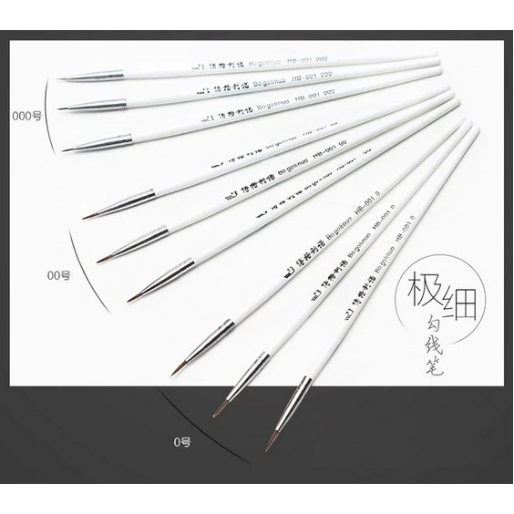 3 шт. акварельная картина маслом wall Art Краски кисточки дизайн ногтей ing само