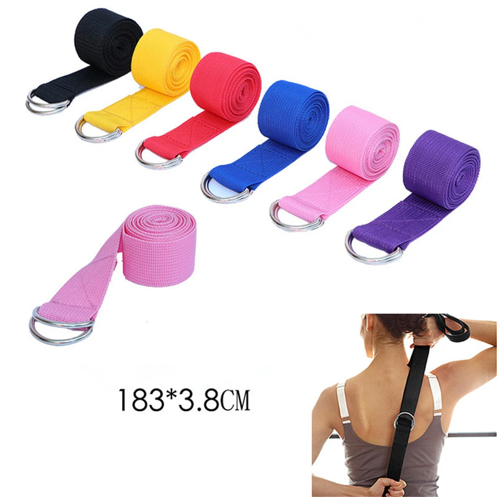 

Adjustable Yoga Stretch Strap Sport Yoga Belts D-Ring Fitness Band Arm Legs Waist Exercise Training Rope Resistance Bands