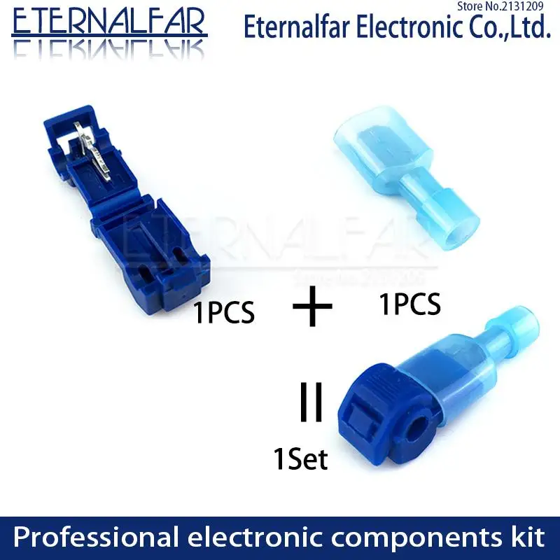 40PCS Quick Electrical Cable Connectors Snap Splice Lock Wire Terminals Crimp Scotch Car Audio 22-10AWG 2.5MM Kit Tool Set | Обустройство