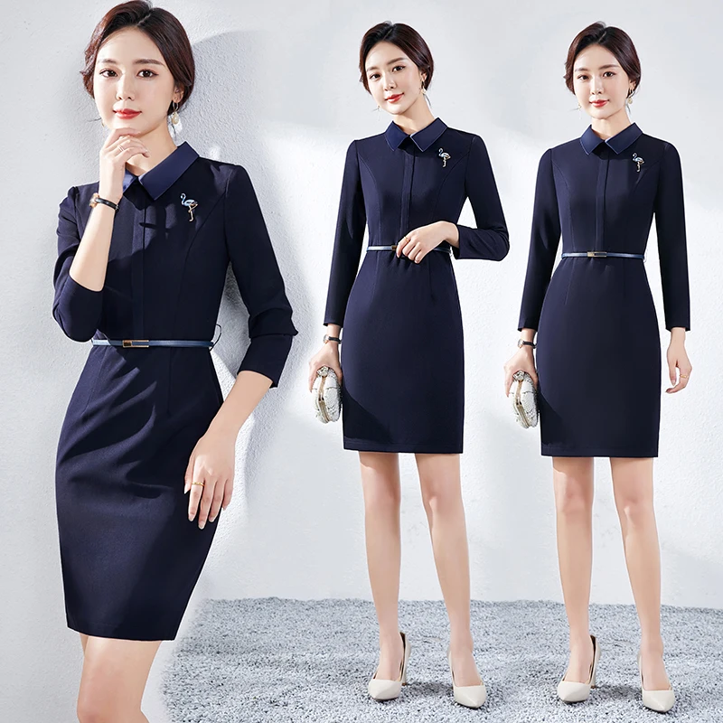 

Business Dress Ol Fashion Temperament Goddess Style Real Estate Sales Workwear Jewelry Sheath Work Clothes in the Spring and