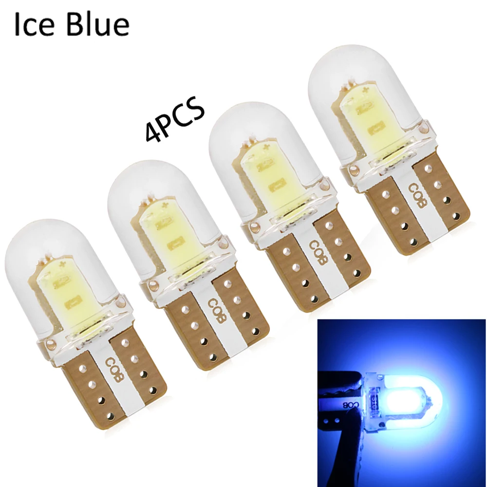 ice blue 4 шт. 10 SMD W5W 194 168 светодиодный светильник Canbus без ошибок - Испускаемый цвет: ice blue