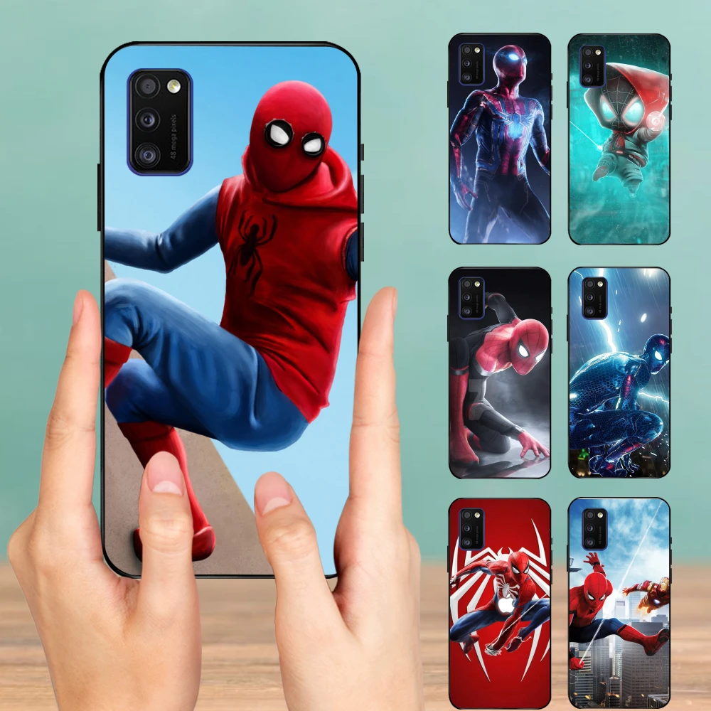 

Phone Case for Samsung Galaxy A41 A51 A90 5G 4G A80 A71 A70 A60 Fashion Shockproof Original Marvel Spider Man Cool Men