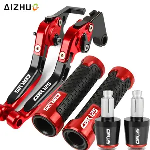 with logo for honda cbr125r cbr 125 r 2004 2010 2005 2006 cbr125 motorcycle part brake clutch lever handlebar handle grips ends free global shipping