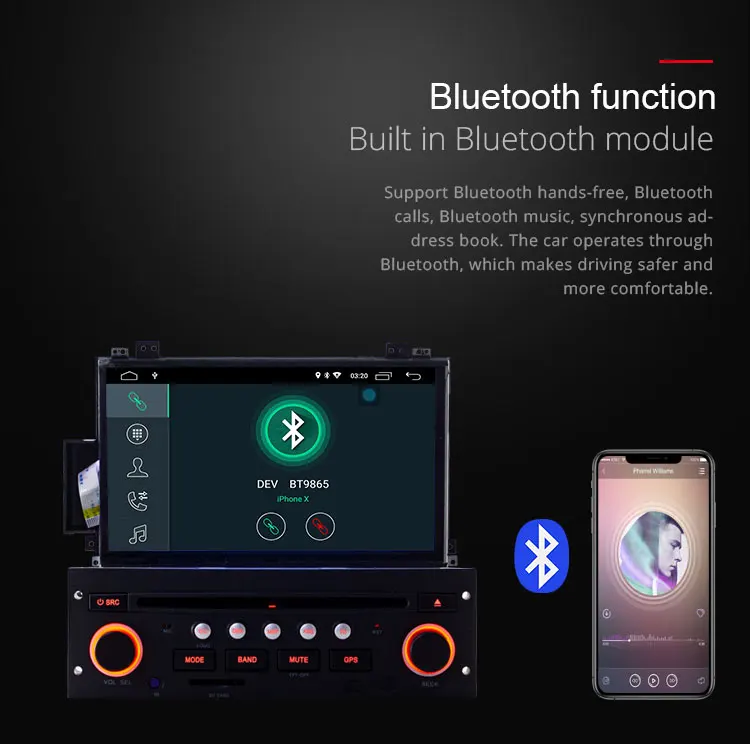 TOPBSNA 7 дюймов 1 Автомобильный dvd-плейер DIN Android 9,0 для Citroen C5 gps навигации данные беспроводного обмена рулевое колесо Управление WI-FI Navi SWC