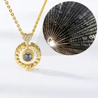 Модное ожерелье с проекцией я люблю тебя на 100 языках ожерелье с романтическими сердцами женское ожерелье с кристаллами для девушек ювелирные изделия свадебные подарки
