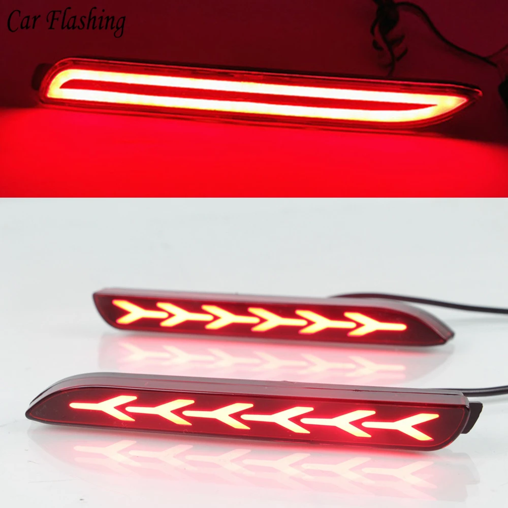 2 шт. автомобильный Светодиодный отражатель заднего бампера стоп сигналы красные