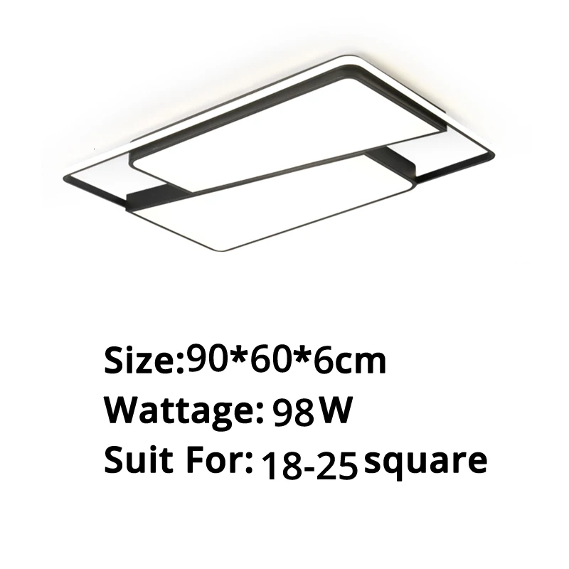 90x60x6cm 98w Потолочный светильник для гостиной, лампа для спальни, теплый романтический простой современный домашний креативный светильник, индивидуальное освещение - Цвет корпуса: 90x60x6cm 98w