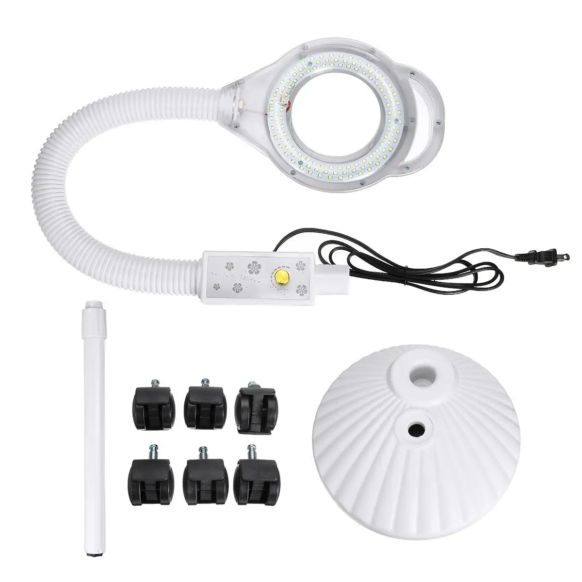 

Pro 8x Diopter LED Magnifying Floor Stand Lamp Magnifier Adjustable Glass Len Facial Light For Beauty Salon Nail Tattoo 220V