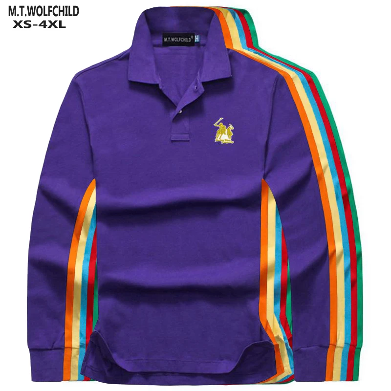 Хорошее качество 2019 осень Большая Лошадь мужские рубашки поло с длинными