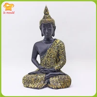 sitting buddha silicone mold chocolate sugar polymer clay soap candle resin