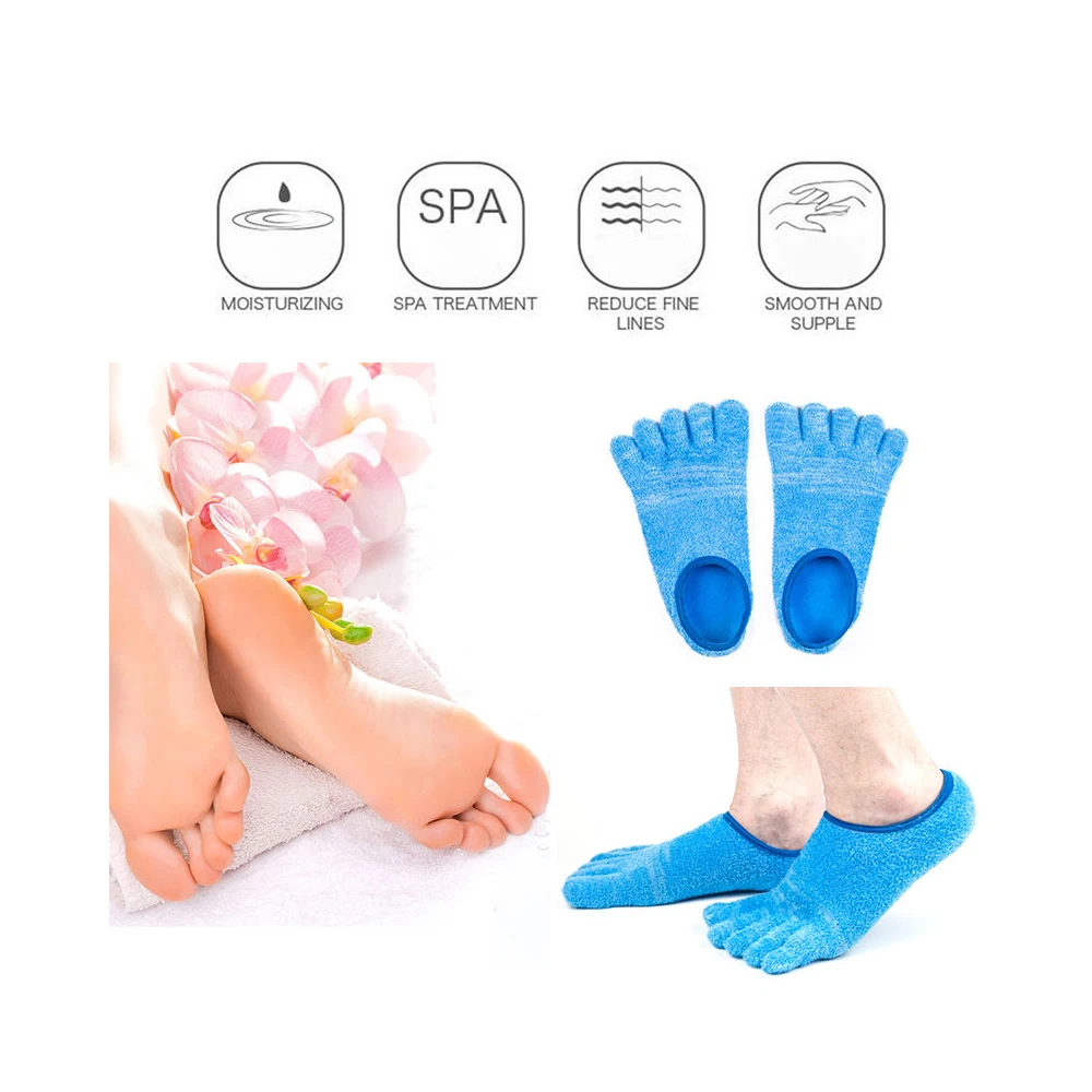 Спа гель увлажняющий 5Toe Sock Отшелушивающий сухой треснутый Мягкий Носок для ног Педикюр Жесткий протектор кожи пятки ремонт уход за ногами инструмент