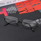 Очки для чтения кошачий глаз металлические Полуободковые пресбиопические очки без оправы для дальнозоркости очки с маленькой оправой круглые очки